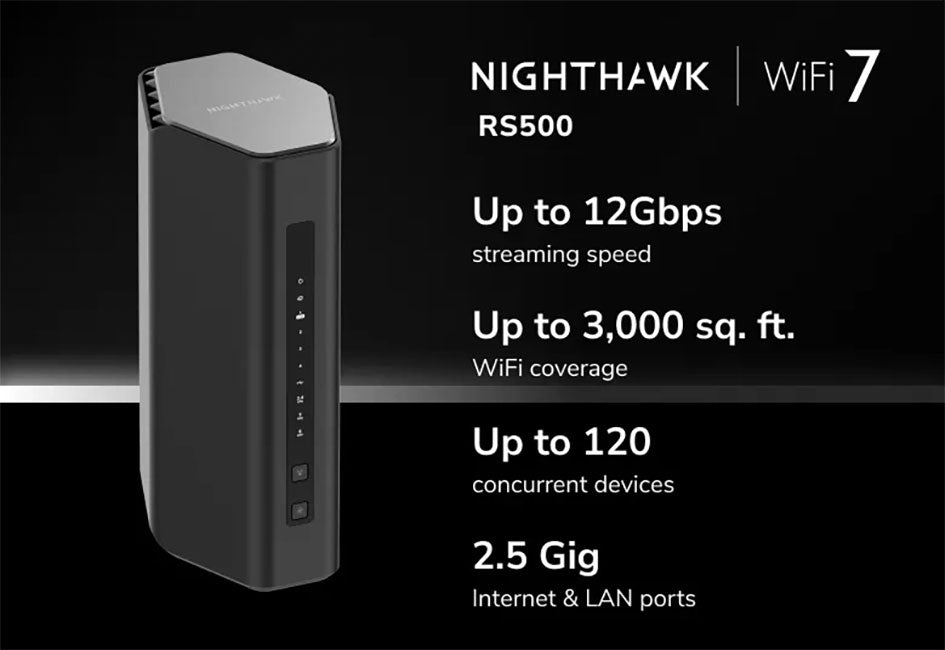 Netgear Nighthawk WiFi 7 Router RS500 Up to 12 Gbps - RS500-100NAS - image 5
