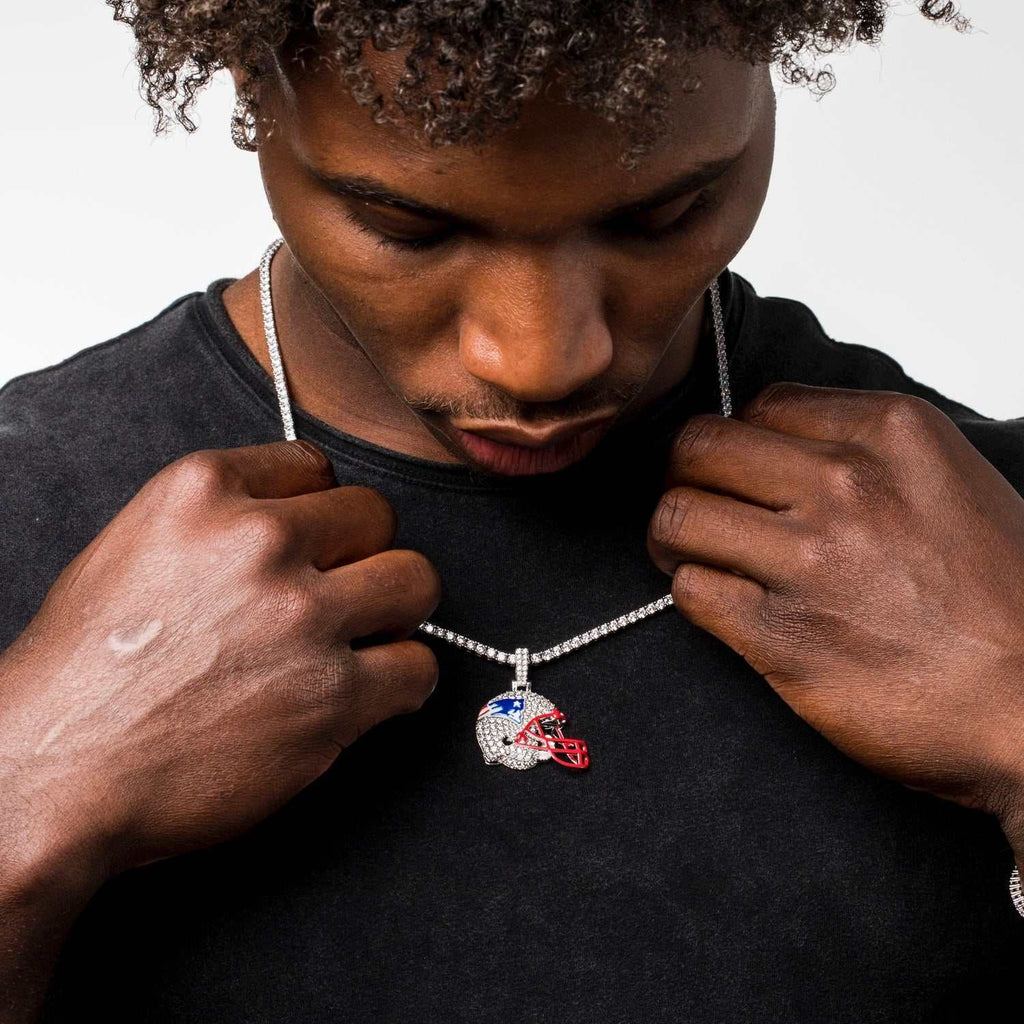 GLD PROMO New England Patriots Official NFL Helmet Pendant