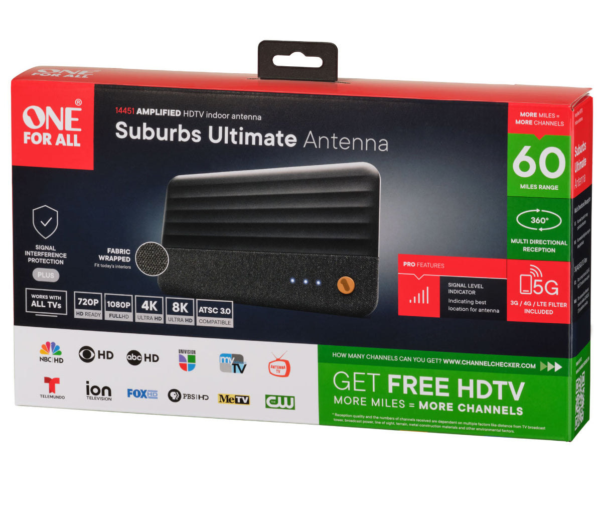 One For All Suburbs Ultimate Indoor HDTV Antenna - 14451 - image 10