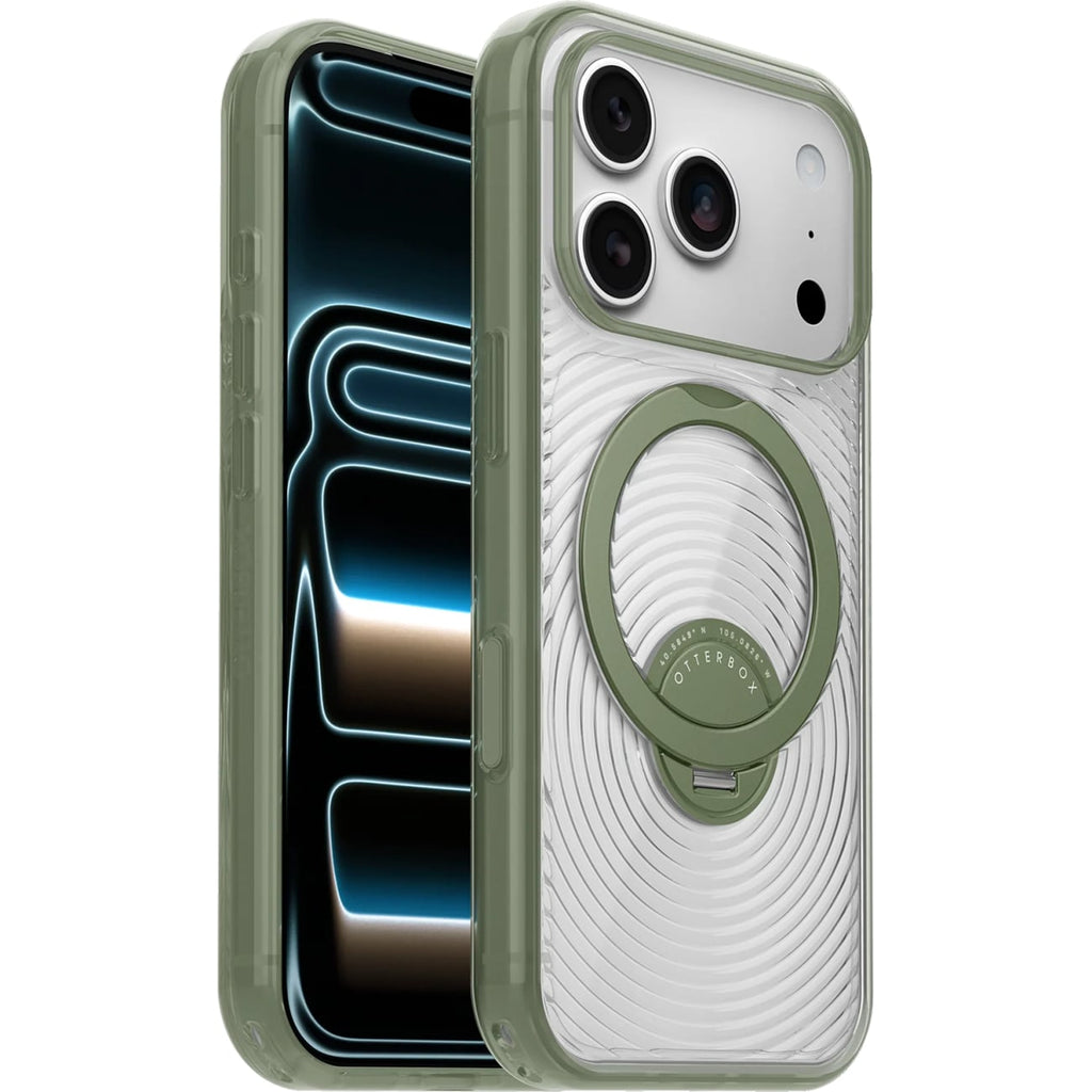 OtterBox Symmetry Series Stand MagSafe Case for iPhone 18 Pro and iPhone 17 Pro in Calyx Green - 77-00121 - image 1