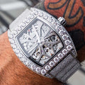 GLD Men 40MM Perennial Era® Skeleton Watch- Fully Iced