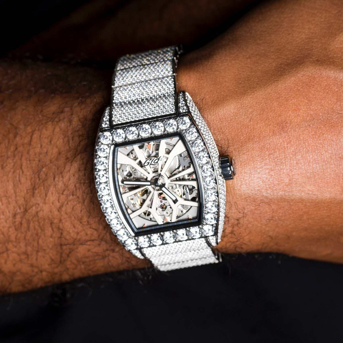 GLD Men 40MM Perennial Era® Skeleton Watch- Fully Iced