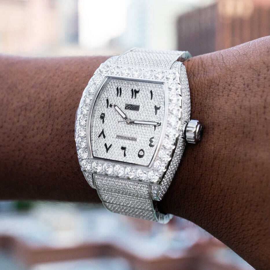 GLD PROMO 40MM Perennial Era® Watch Arabic- Fully Iced