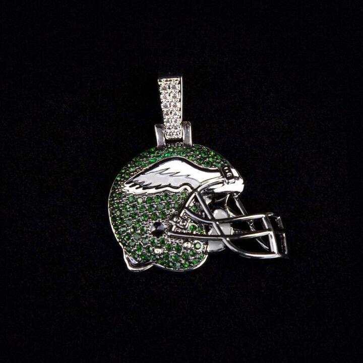 GLD PROMO Philadelphia Eagles Official NFL Helmet Pendant