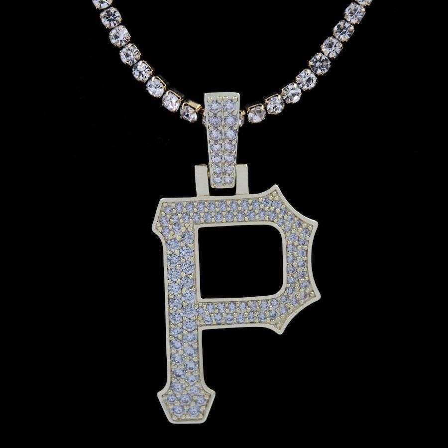 GLD Men Pittsburgh Pirates Official MLB Logo Pendant