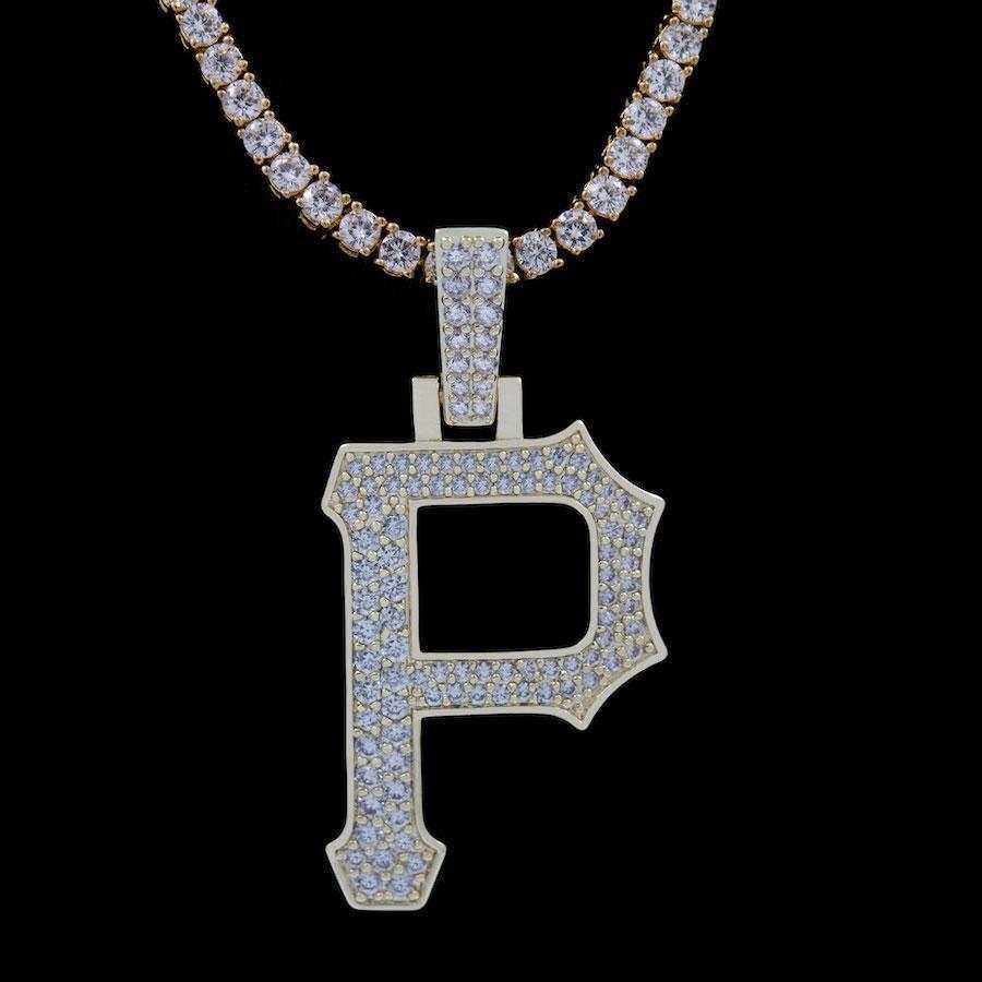 GLD Men Pittsburgh Pirates Official MLB Logo Pendant