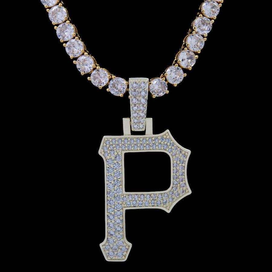 GLD Men Pittsburgh Pirates Official MLB Logo Pendant