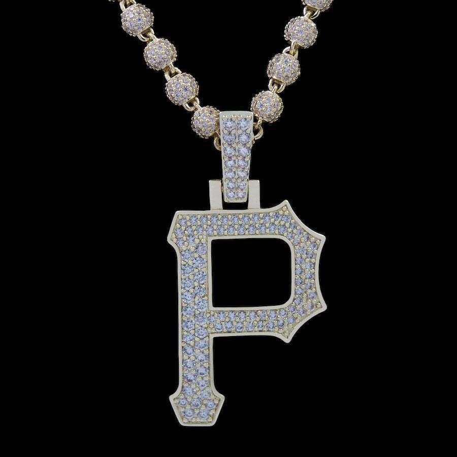 GLD Men Pittsburgh Pirates Official MLB Logo Pendant