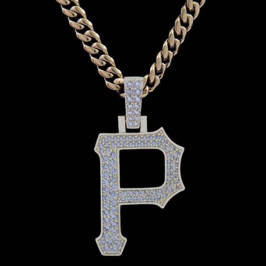 GLD Men Pittsburgh Pirates Official MLB Logo Pendant