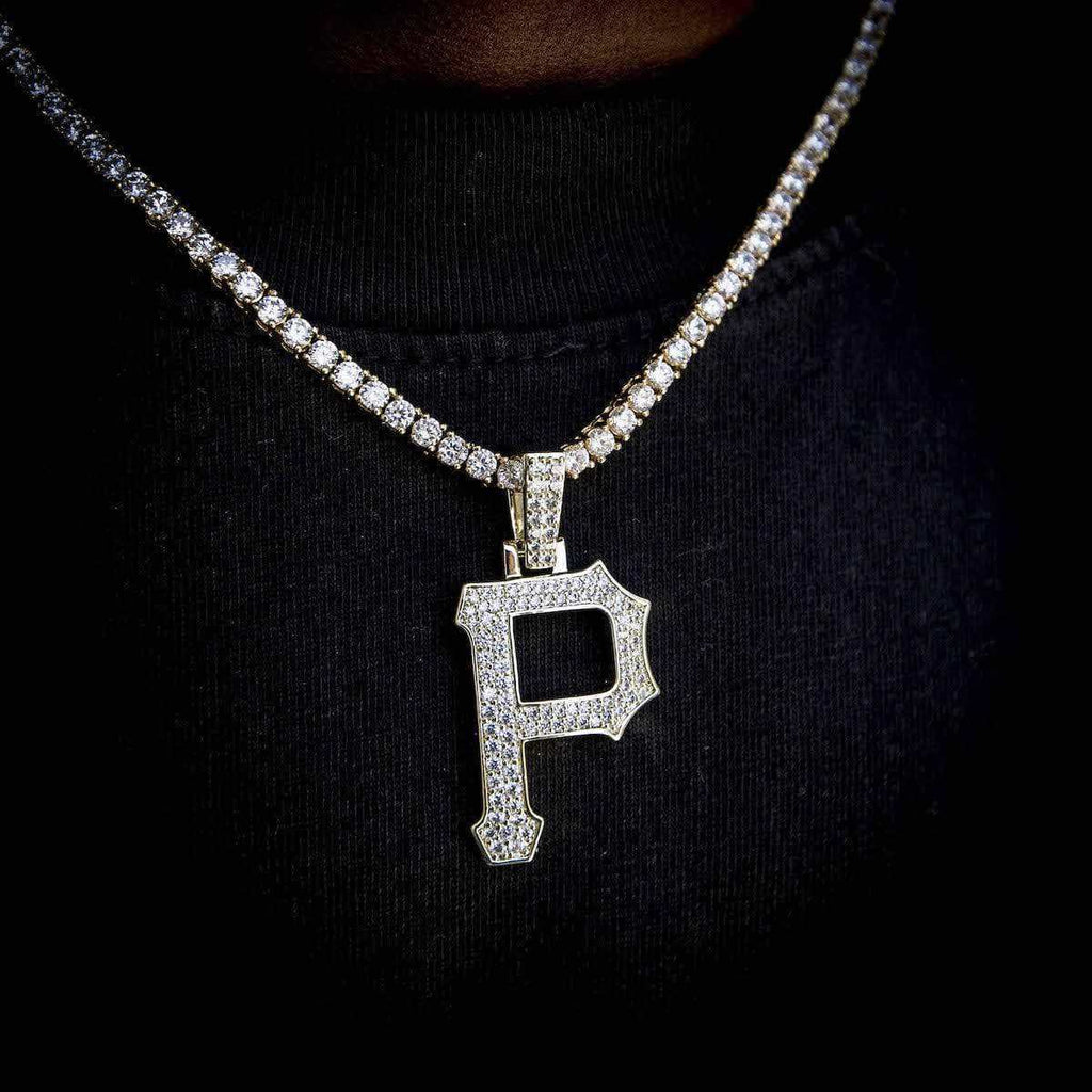 GLD Men Pittsburgh Pirates Official MLB Logo Pendant