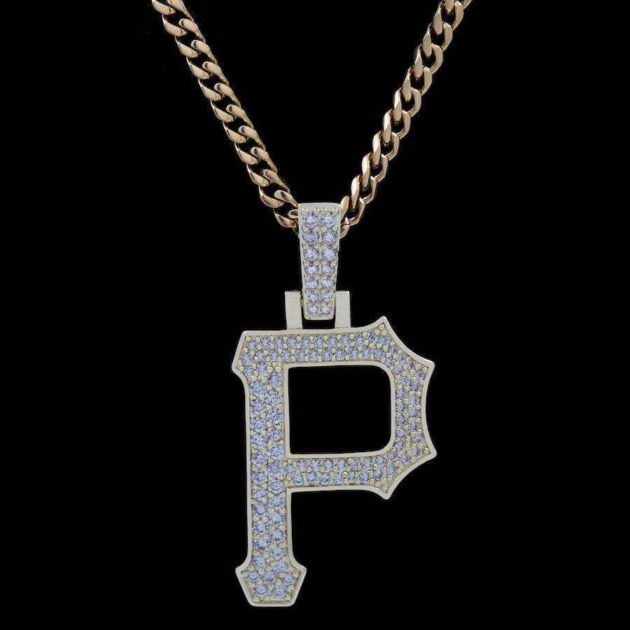 GLD Men Pittsburgh Pirates Official MLB Logo Pendant