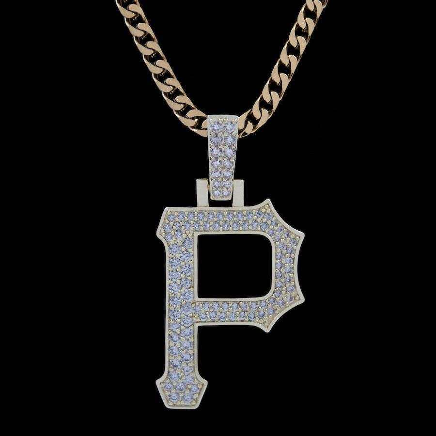 GLD Men Pittsburgh Pirates Official MLB Logo Pendant