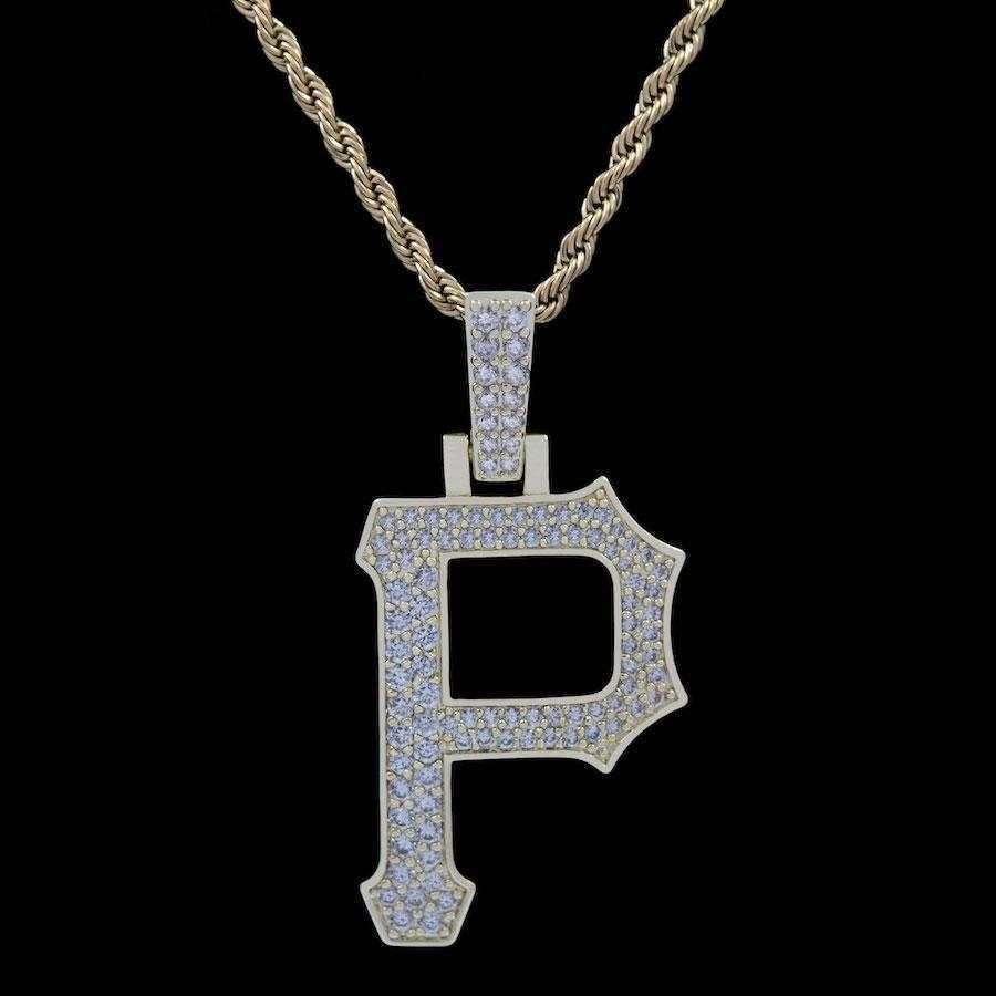 GLD Men Pittsburgh Pirates Official MLB Logo Pendant
