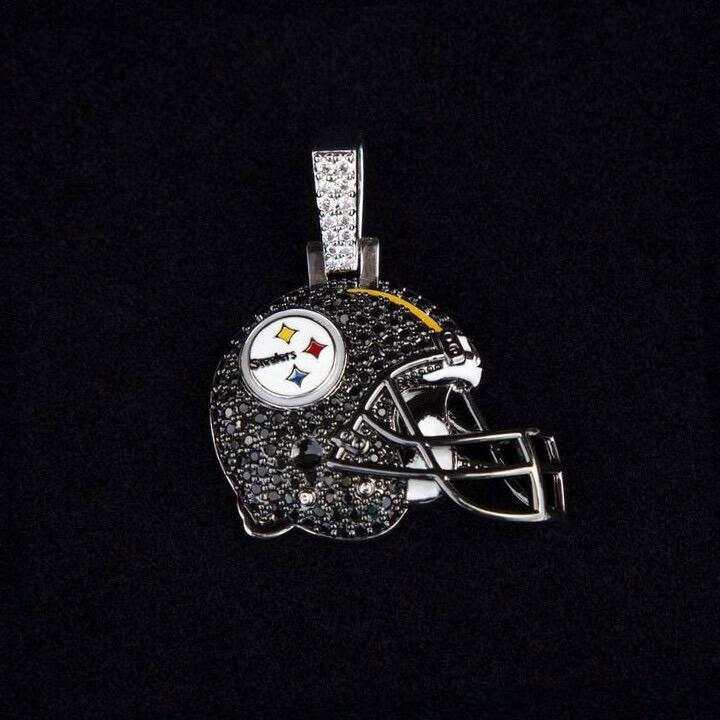GLD PROMO Pittsburgh Steelers Official NFL Helmet Pendant