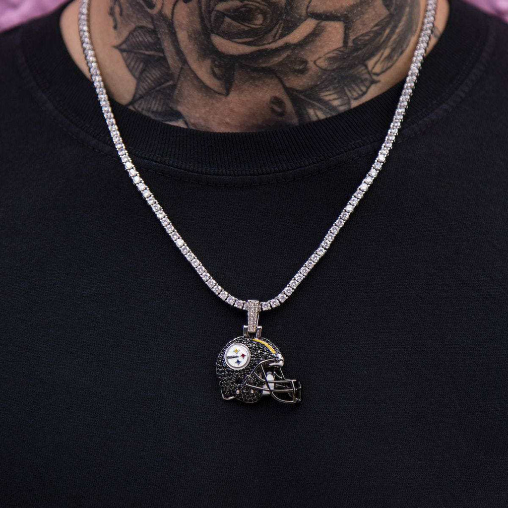 GLD PROMO Pittsburgh Steelers Official NFL Helmet Pendant