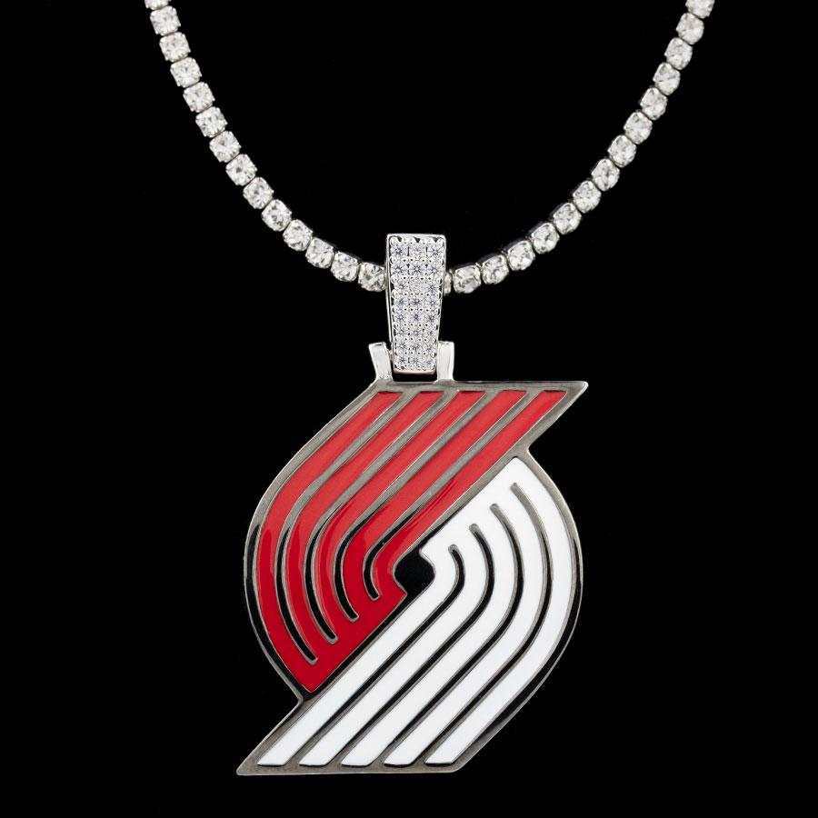 GLD Men Portland Trail Blazers Official NBA Logo Pendant