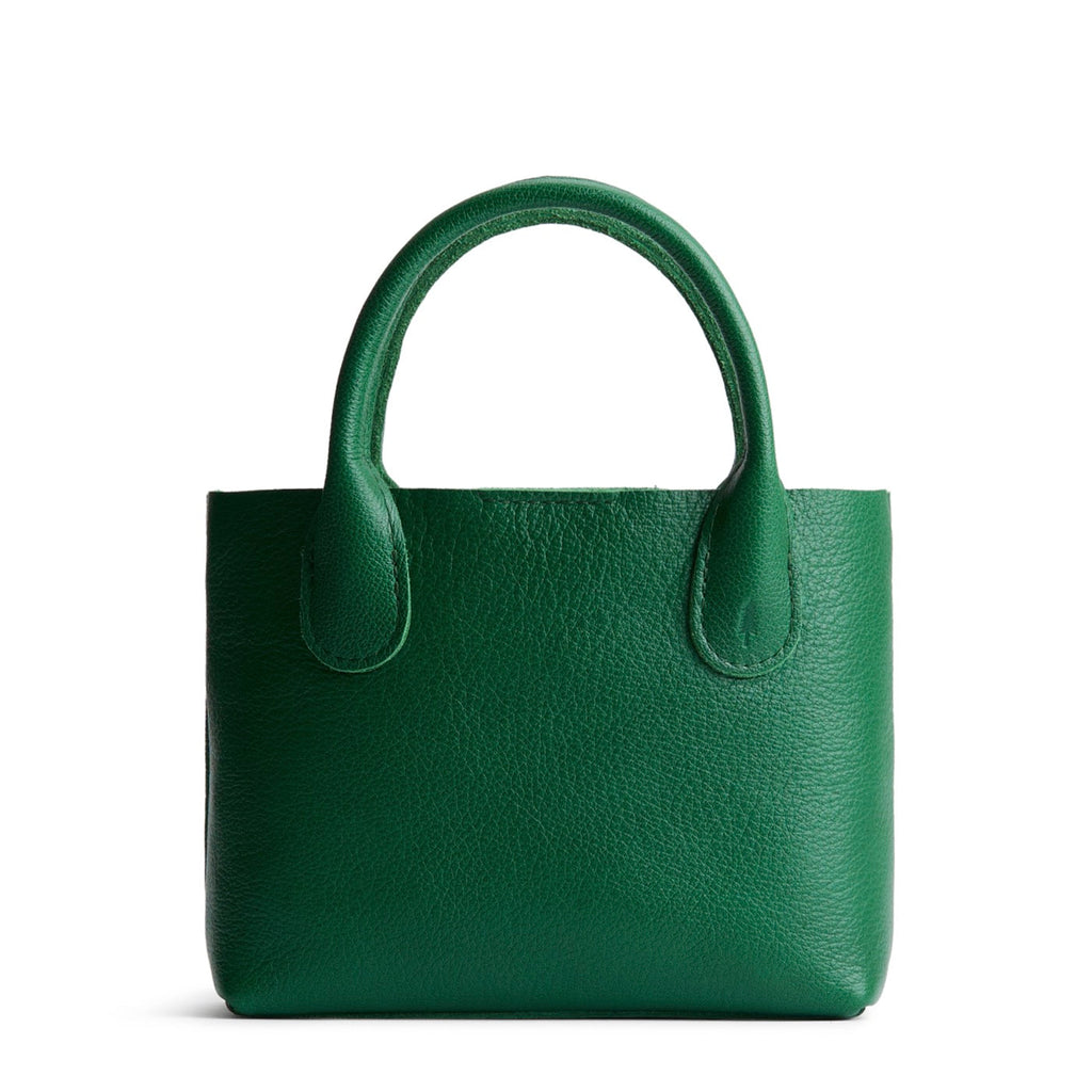 Bacalar*Small | Petite tote purse with structured leather handles and crossbody strap