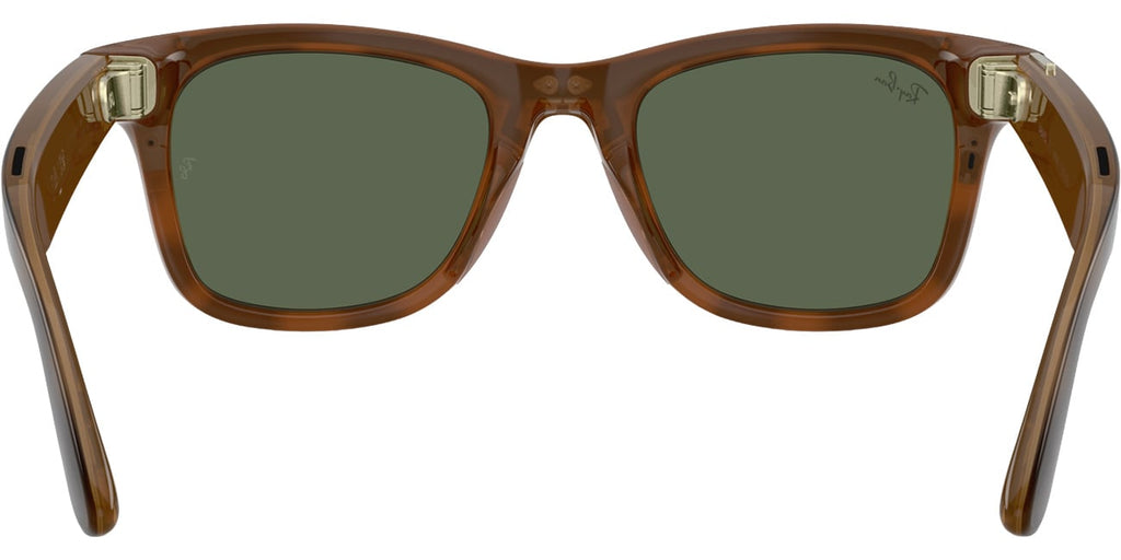 Ray-Ban Meta Wayfarer Sunglasses 53mm in Polished Havana with G-15 Green Lenses - 0RW4011-690571L - image 4