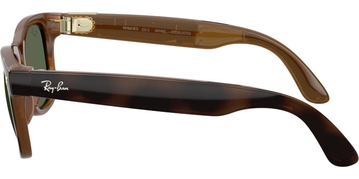 Ray-Ban Meta Wayfarer Sunglasses 53mm in Polished Havana with G-15 Green Lenses - 0RW4011-690571L - image 3