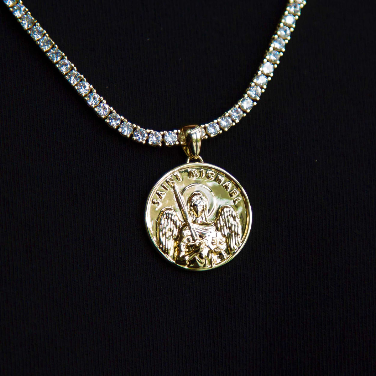 GLD PROMO Saint Michael Coin Pendant