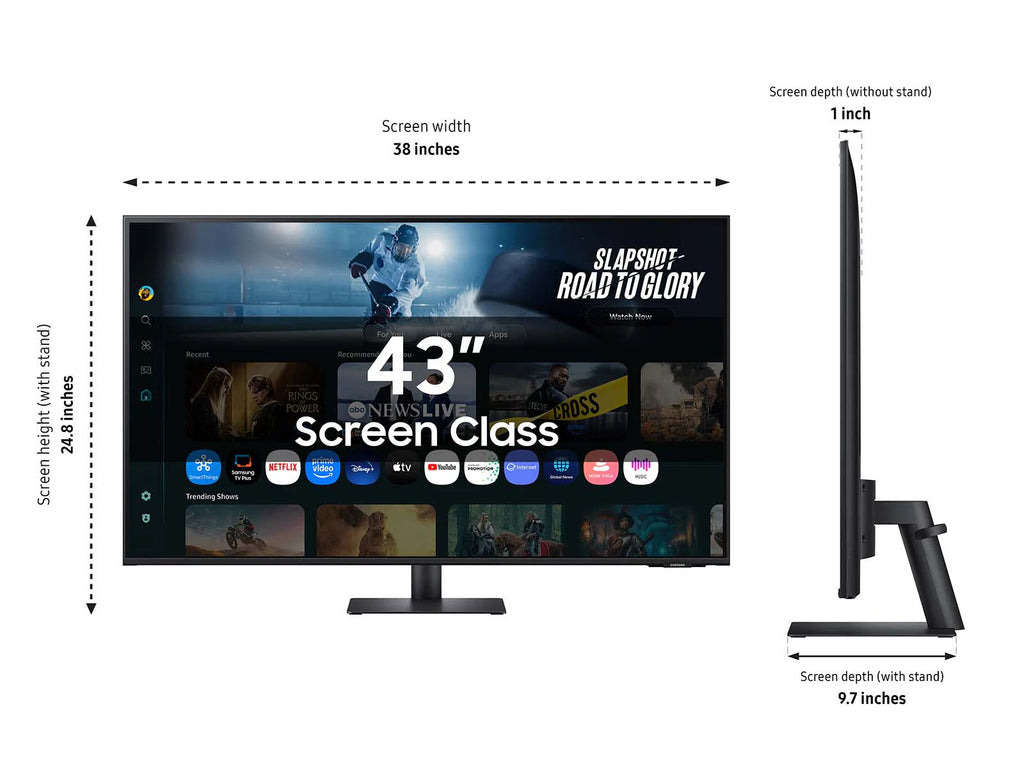 Samsung 43-Inch Smart Monitor M7 M70F 4K in Black - LS43FM702UNXZA - image 8