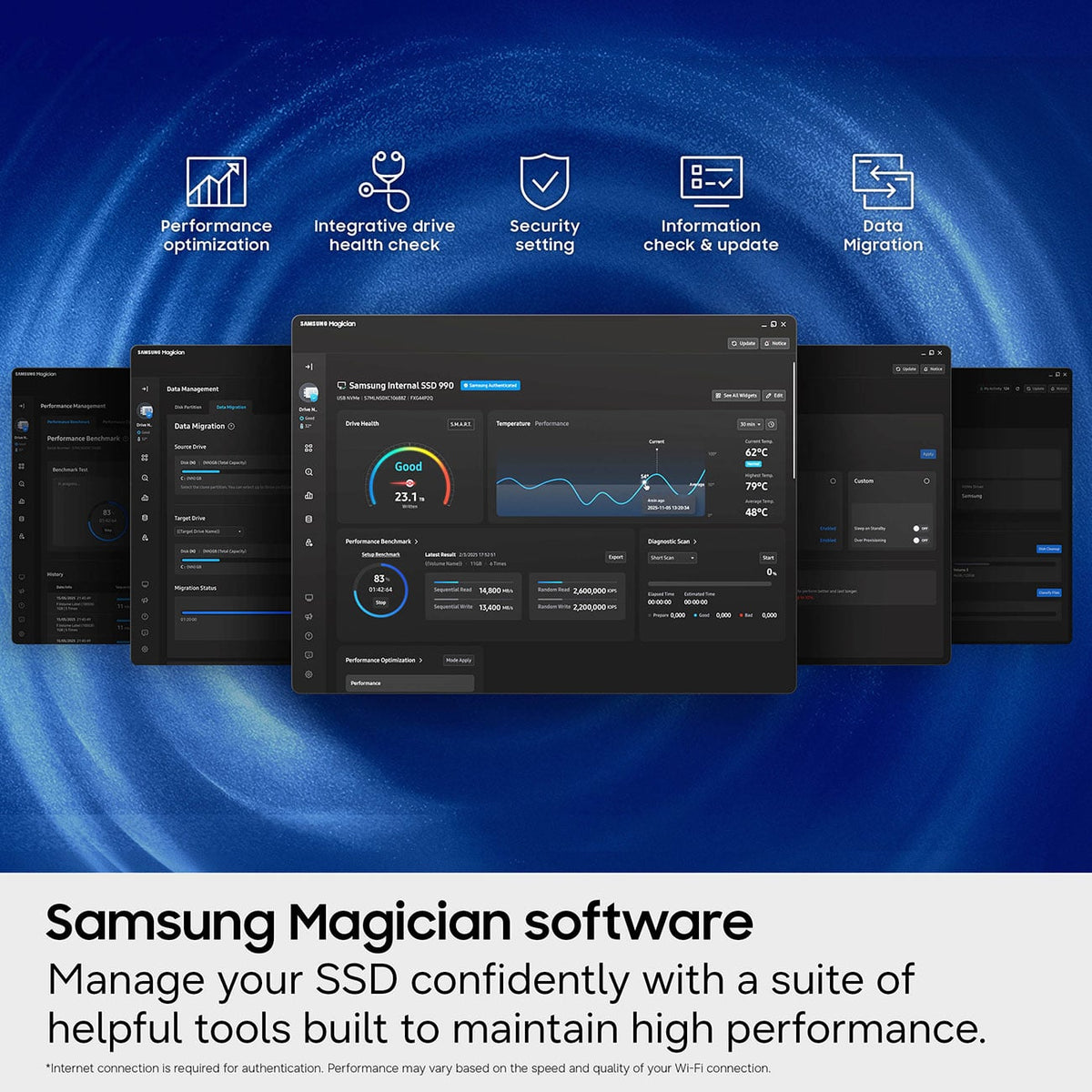 Samsung Internal SSD 990 1TB NVMe M.2 SSD - MZ-V9V1T0B/AM - image 8