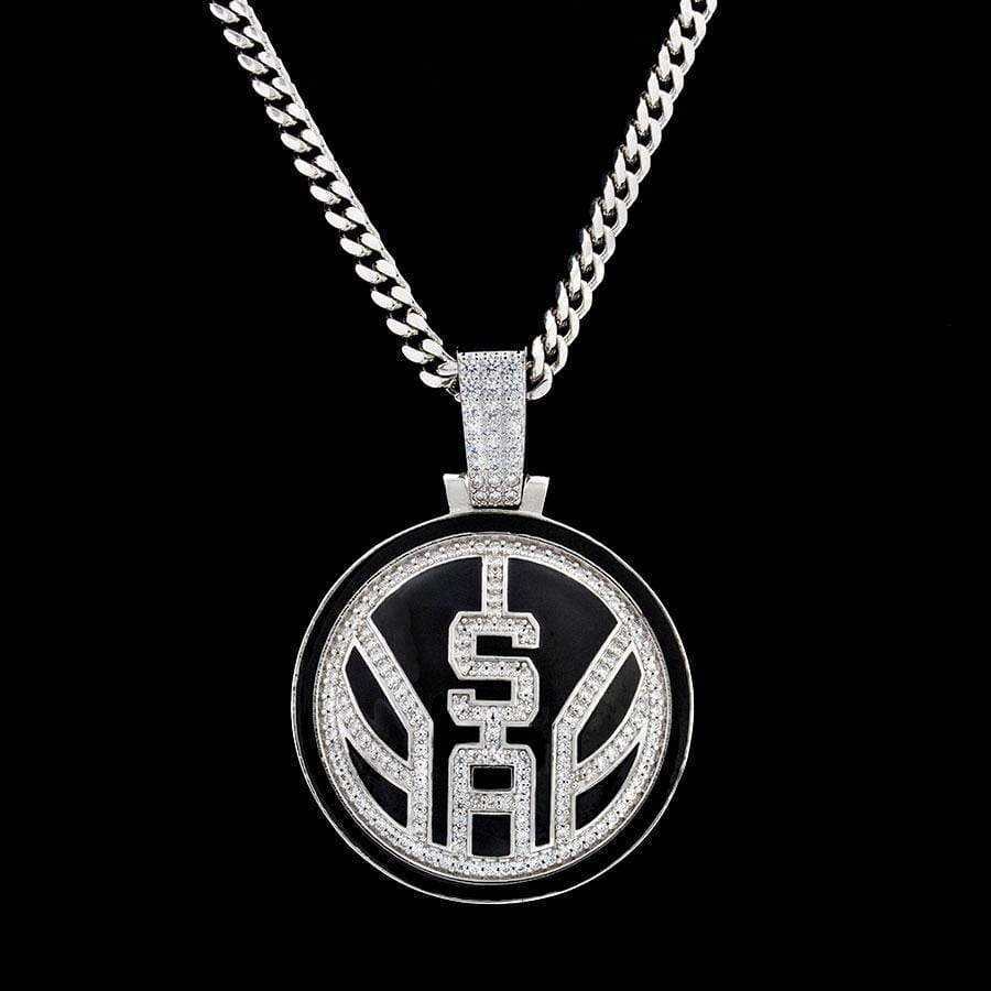 GLD Men San Antonio Spurs Official NBA Logo Pendant