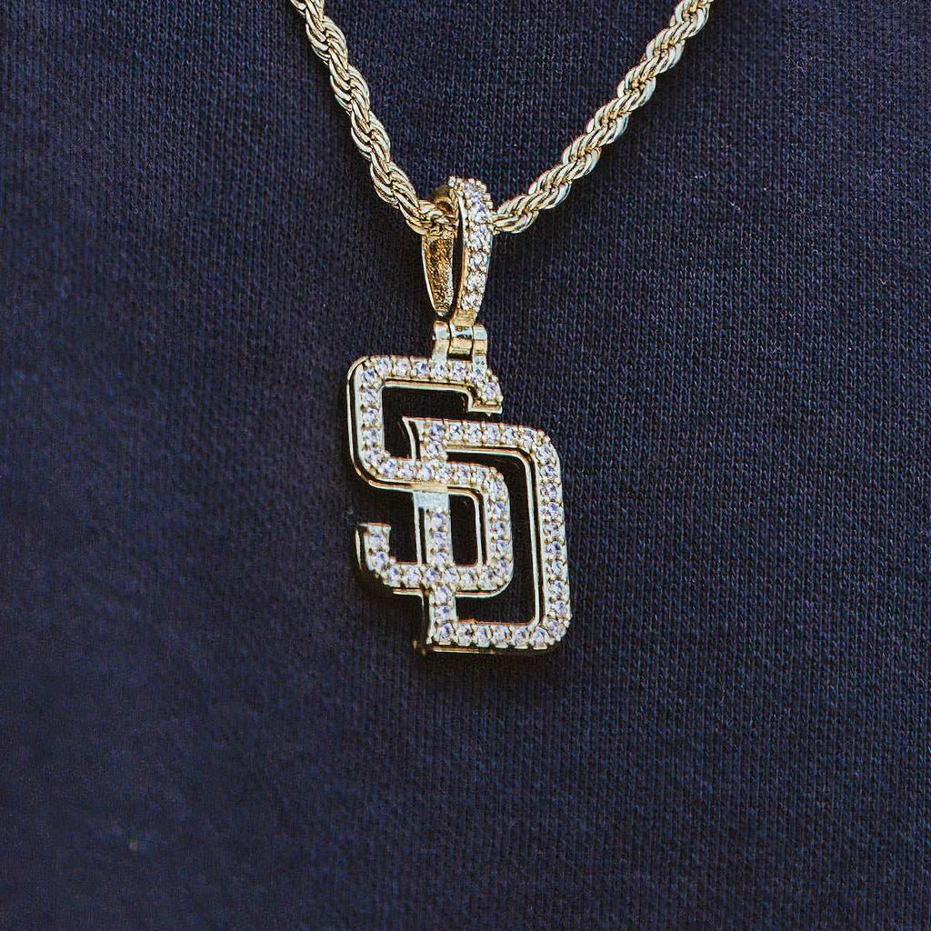 GLD PROMO 18k Vermeil San Diego Padres Micro Pendant