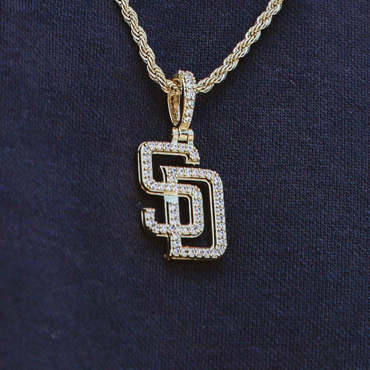 GLD PROMO 18k Vermeil San Diego Padres Micro Pendant