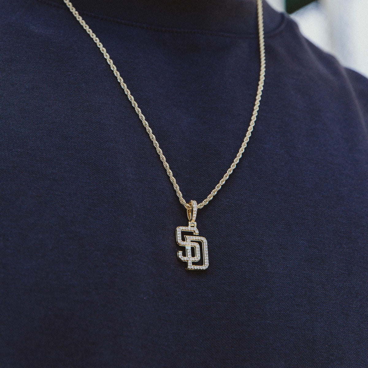 GLD PROMO 18k Vermeil San Diego Padres Micro Pendant