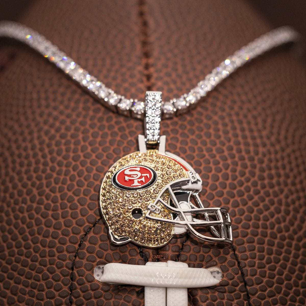 GLD PROMO San Francisco 49ers Official NFL Helmet Pendant