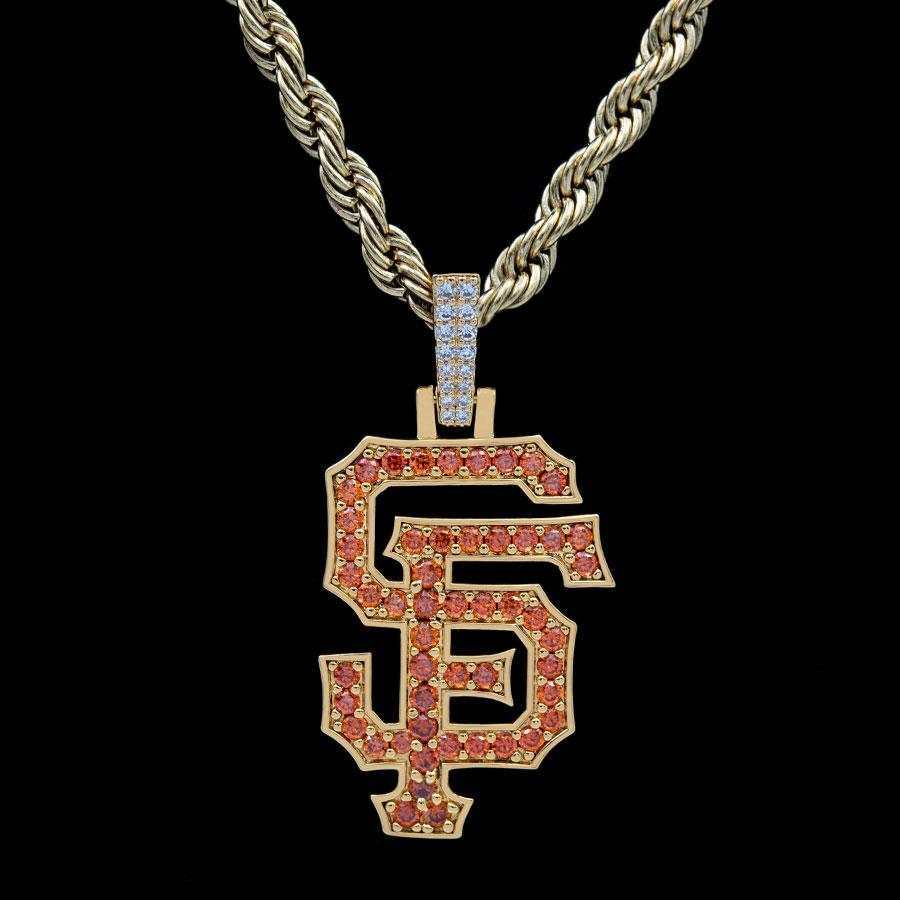 GLD Men San Francisco Giants Official MLB Logo Pendant