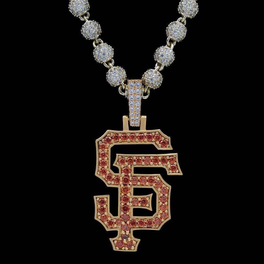 GLD Men San Francisco Giants Official MLB Logo Pendant