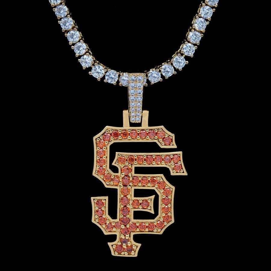 GLD Men San Francisco Giants Official MLB Logo Pendant