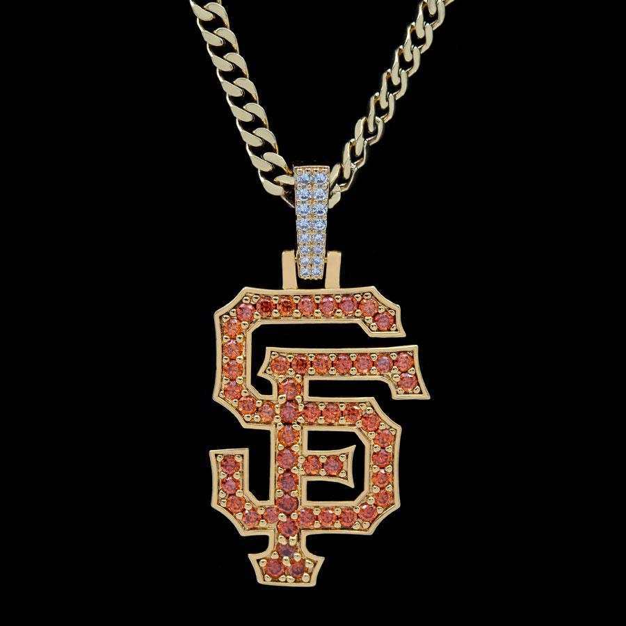 GLD Men San Francisco Giants Official MLB Logo Pendant