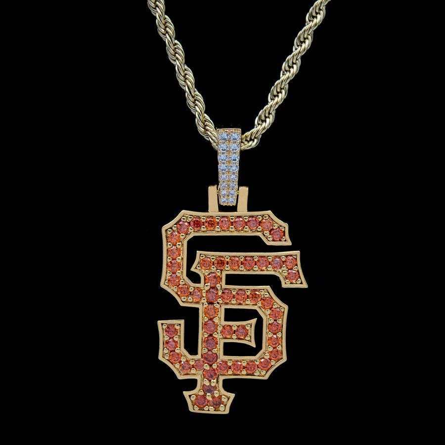 GLD Men San Francisco Giants Official MLB Logo Pendant