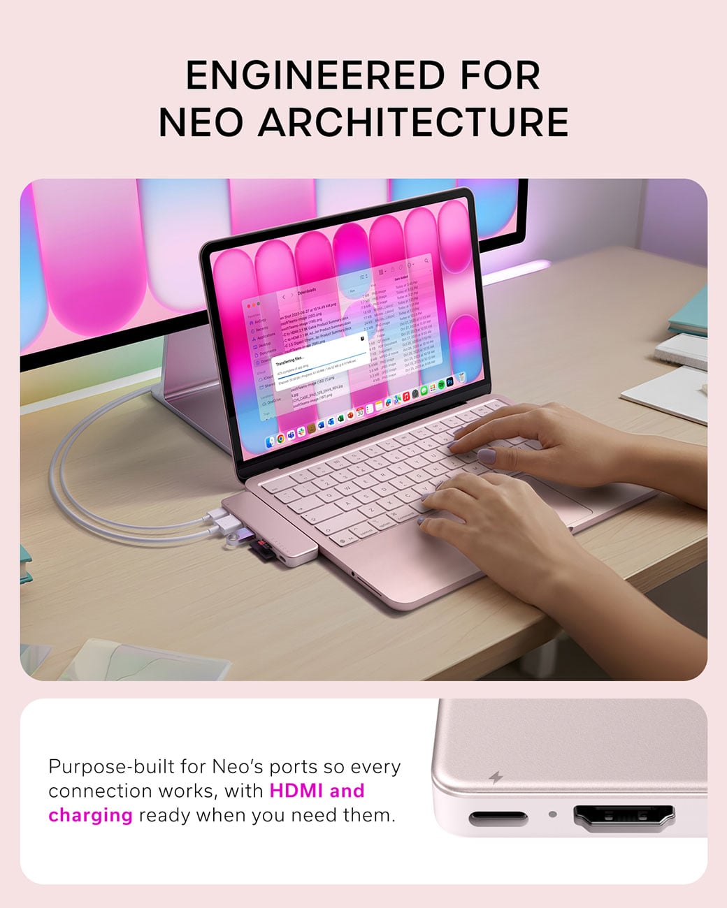Satechi 6-in-1 USB-C Snap Hub in Blush - ST-HUSNP - image 8