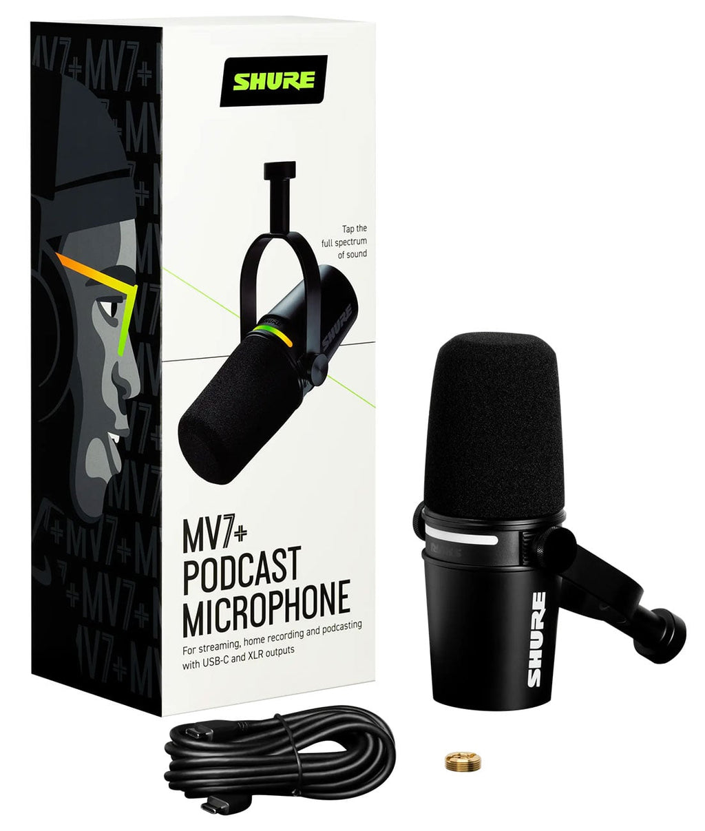 Shure MV7 Plus Black Podcasting Microphone - MV7PLUS-K - image 5