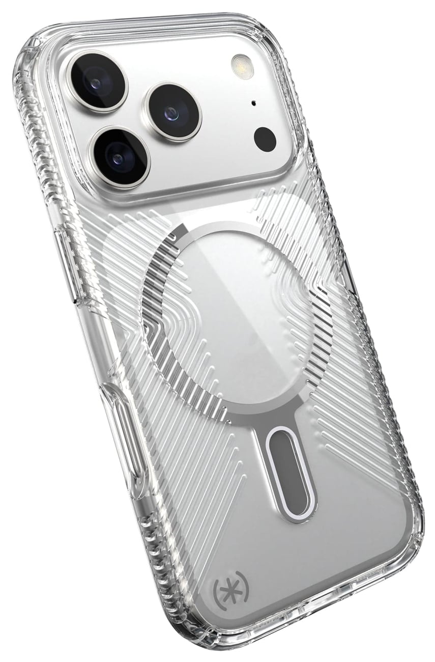 Speck Presidio Perfect-Clear Grip MagSafe with ClickLock Case for iPhone 18 Pro and iPhone 17 Pro in Clea - image 1