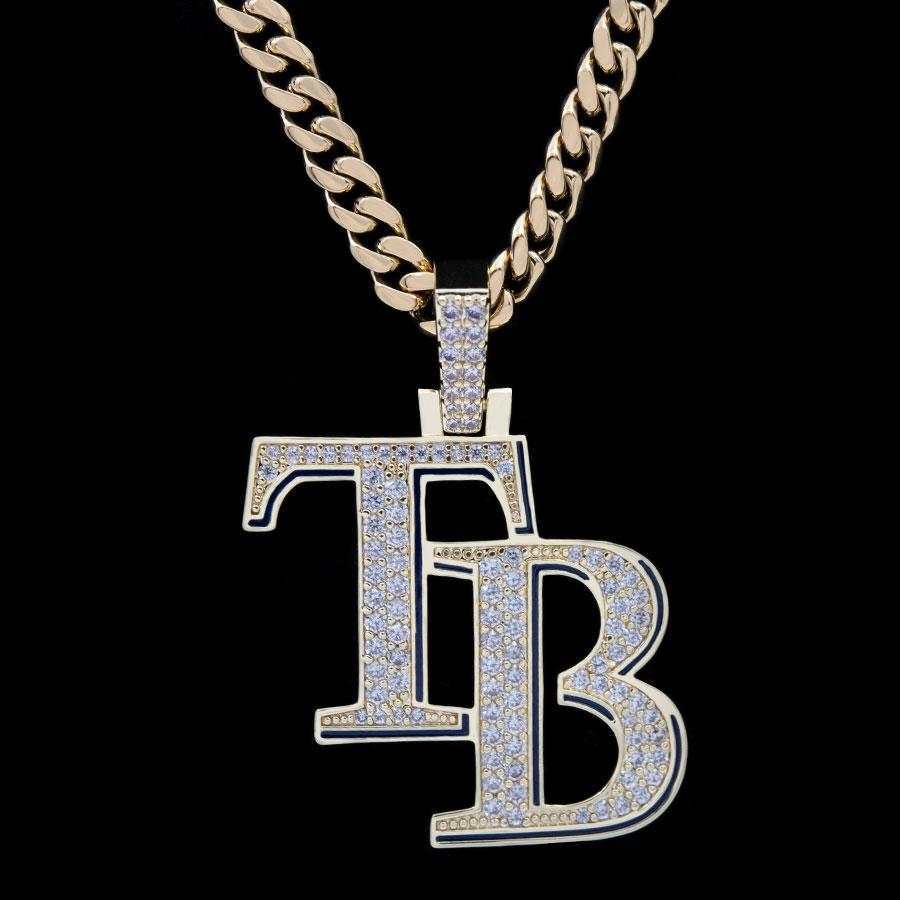 GLD Men Tampa Bay Rays Official MLB Logo Pendant
