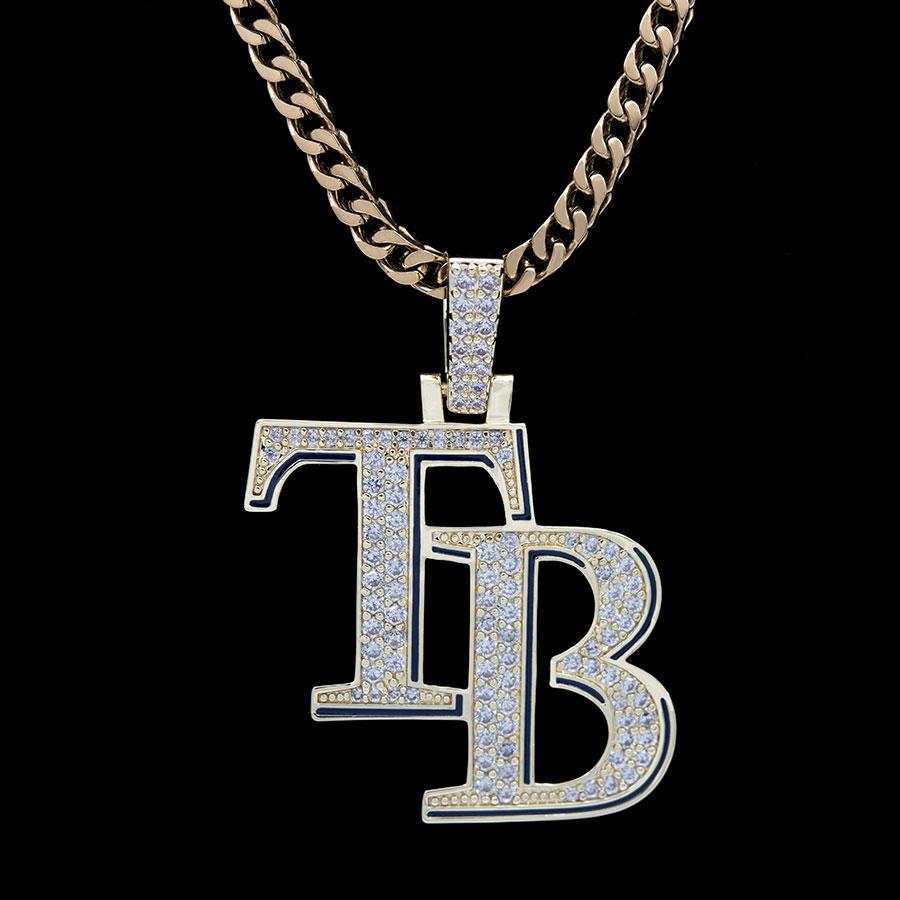 GLD Men Tampa Bay Rays Official MLB Logo Pendant