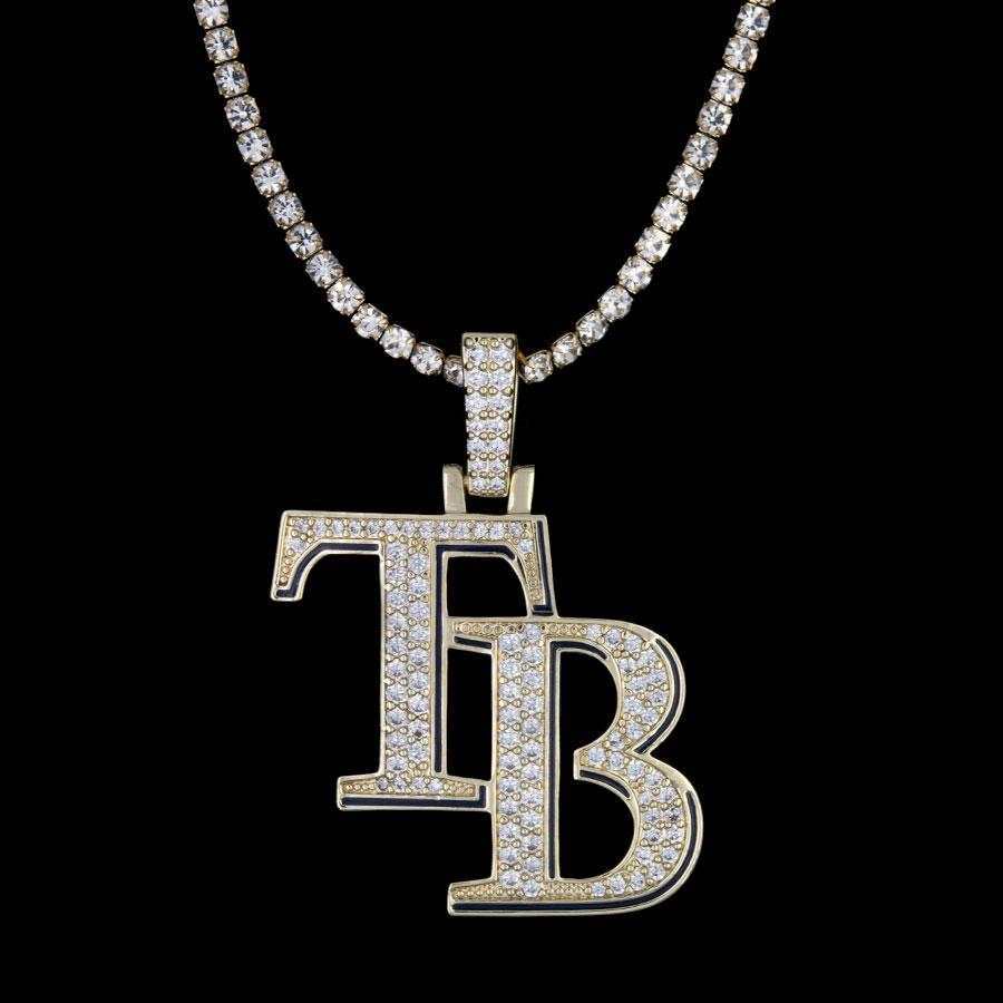 GLD Men Tampa Bay Rays Official MLB Logo Pendant