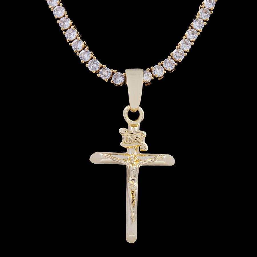 GLD PROMO Crucifix Pendant in Yellow Gold