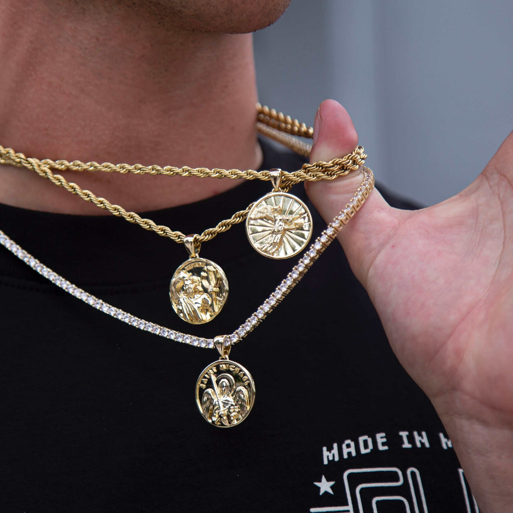 GLD PROMO 18k Vermeil Neptune Coin Pendant