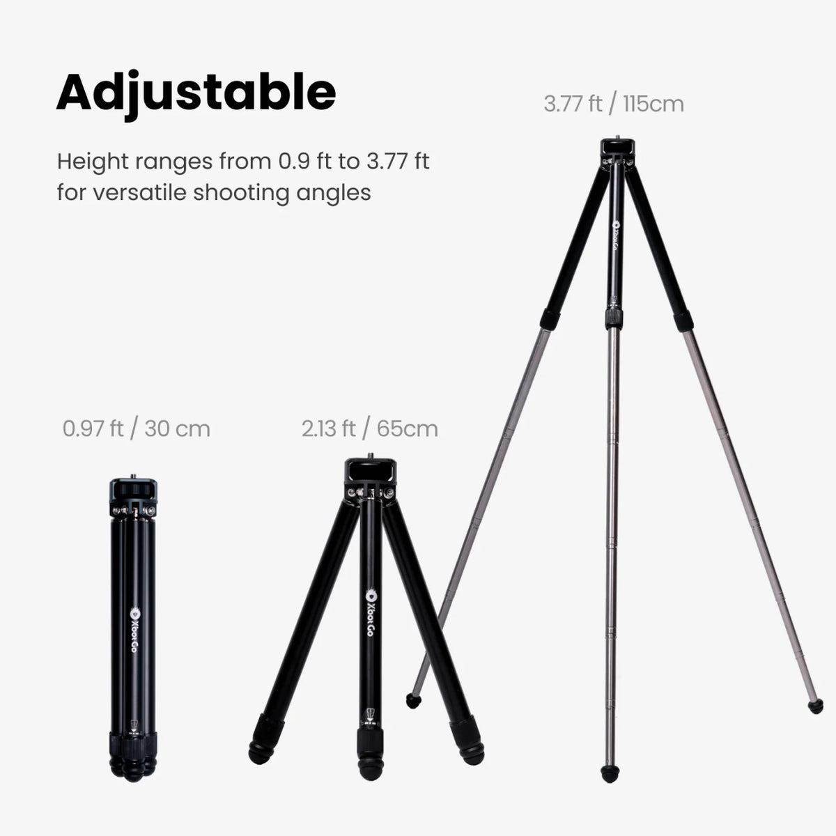 XbotGo Compact Aluminum-Alloy Camera Tripod - XBOTGO-NT1 - image 5